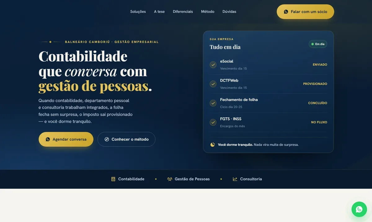Site de contabilidade em Balneário Camboriú